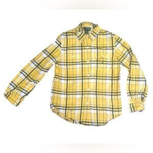 Ralph Lauren Yellow and Green Plaid shirt vintage small